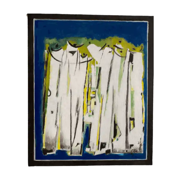 Série confinement #9, peinture à l'huile, 2020 — Mohamed Azouzi