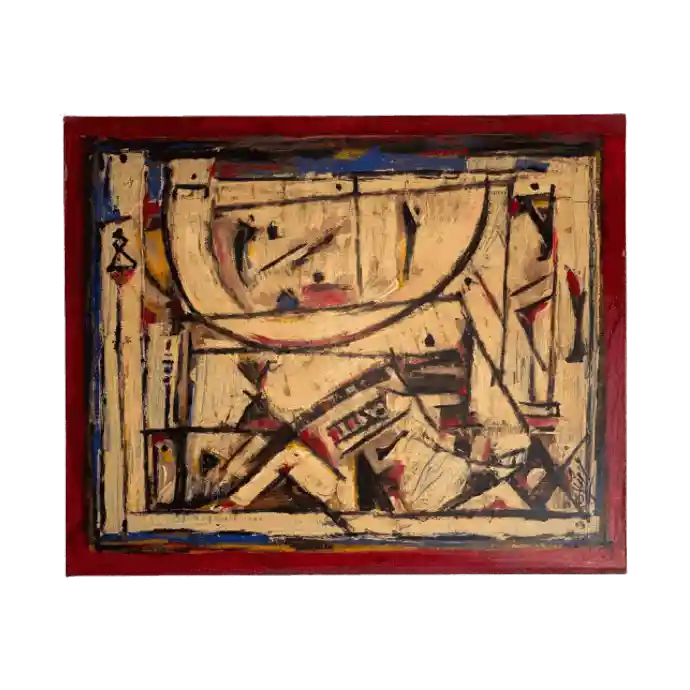 Troublement, peinture à l'huile, 2003, 50×61 cm — Mohamed Azouzi