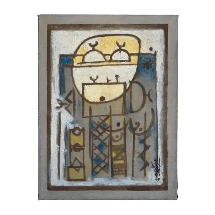 Sans titre, acrylique sur toile, 2007, 30×40 cm — Mohamed Azouzi