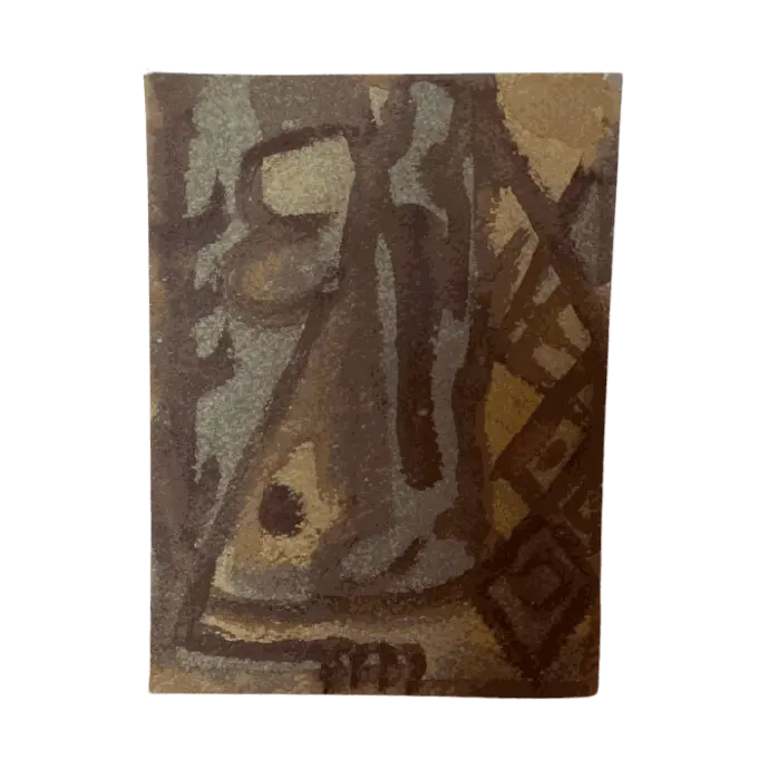 Une Trace, peinture sur papier, 1988 — Mohamed Azouzi