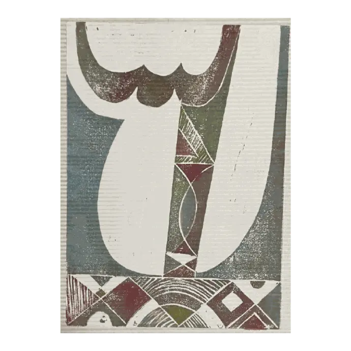 Sans titre, technique mixte sur papier, 13×18 cm — Mohamed Azouzi