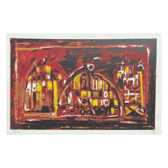Sans titre, technique mixte sur papier, 2005, 22,5×15,5 cm — Mohamed Azouzi