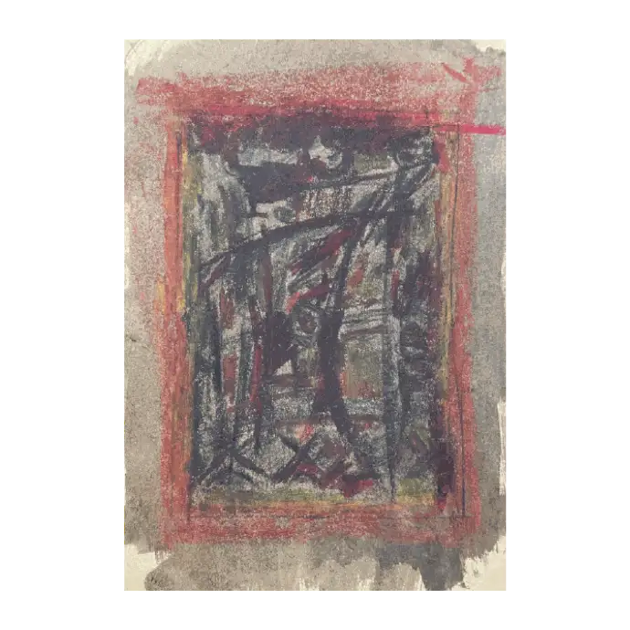 Sans titre, pastel sur papier, 18,5×27 cm — Mohamed Azouzi