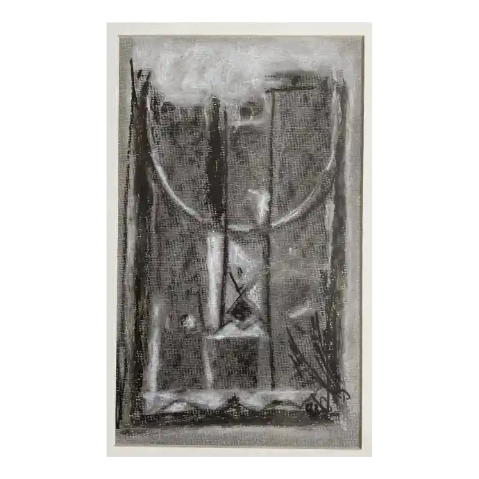 Sans titre, pastel sur papier, 1993, 61×50 cm — Mohamed Azouzi, grand format