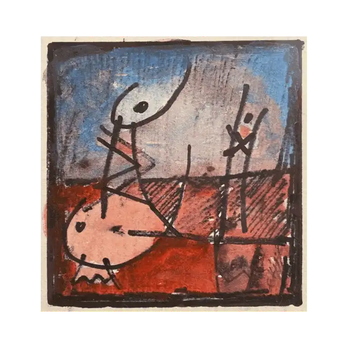 Sans titre, techniques mixtes, 2009, 18×18 cm — Mohamed Azouzi