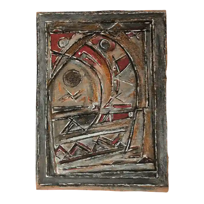 La Tour Nue, pastel sur papier, 2006, 22×28,5 cm — Mohamed Azouzi