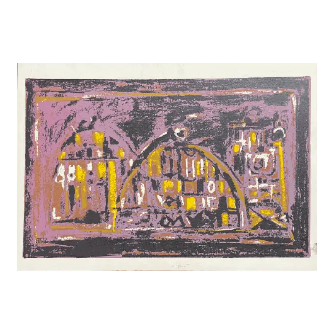Sans titre, technique mixte sur papier, 22,5×15,5 cm — Mohamed Azouzi