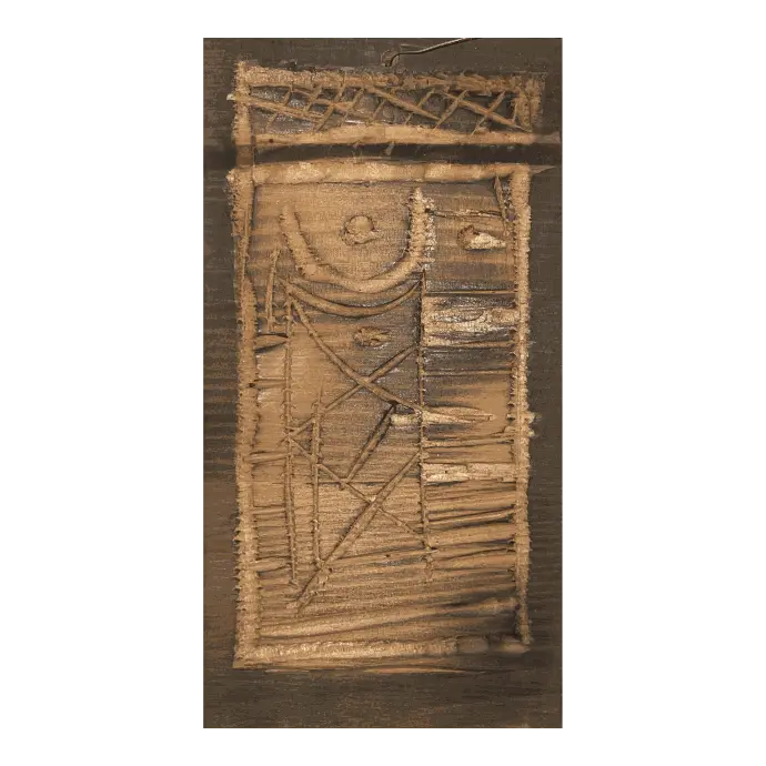 Le Boulanger, gravure sur bois, 1991, 13,5×25,5 cm — Mohamed Azouzi