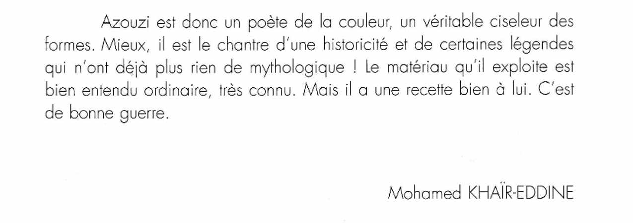 Mohamed Azouzi — Mohammed Khaïr-Eddine, 1987 — Le Matin du Sahara et du Maghreb Magazine, 14-21 juillet 1987