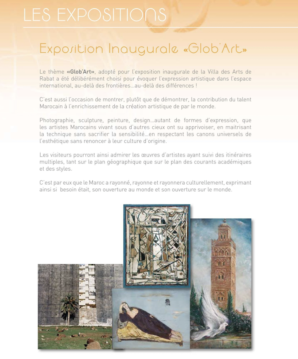 Exposition inaugurale "Glob'Art" à la Villa des Arts de Rabat